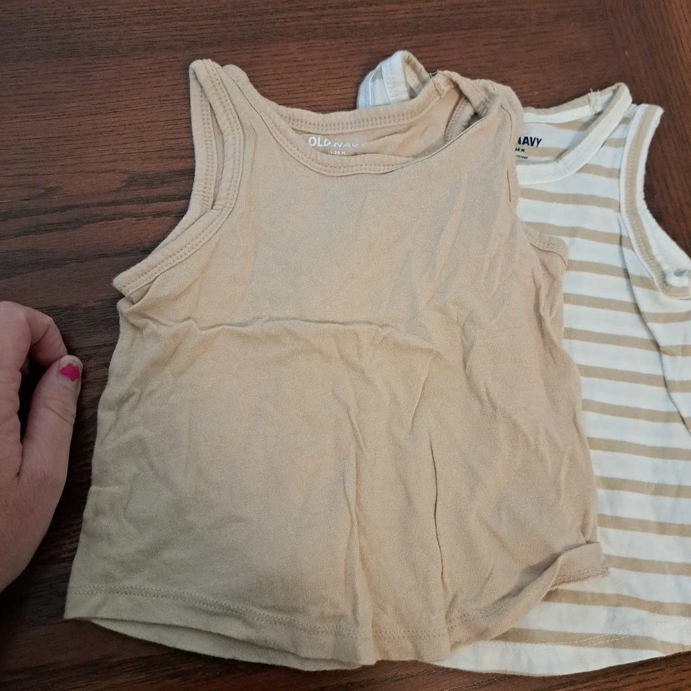 Old Navy and LPK Toddler Girl Tank Top Bundle 18-24M Ruffle Ribbed Dalmatian 5pc